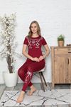 Bordo Taytlı Takım 3E-2086