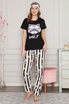 Kadın Kısa Kol Yazlık Pijama Takımı 3E-2542