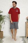  Erkek Bordo 3'lü Pijama Takımı 3E-2544