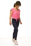 Kadın İnci Taş İşlemeli Likralı Denim Kot Pantolon 14C-3005
