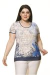 Kadın Büyük Beden Mavi Body  A6-3018