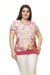 Kadın Büyük Beden Pembe Body  A6-3018-2