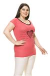 Kadın Büyük Beden Pembe İncili Taş İşlemeli Body 17E-70013-3