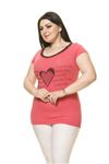 Kadın Büyük Beden Pembe İncili Taş İşlemeli Body 17E-70013-3