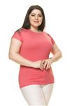 Kadın Büyük Beden Pembe Omuz Detaylı Body 17E-70015