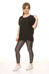 Kadın Siyah Kelebek Baskılı Bluz 14D-3066-1