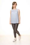 Kadın Bebe Mavi Dantelli Salaş Bluz 14D-3068-1