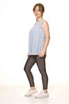 Kadın Bebe Mavi Dantelli Salaş Bluz 14D-3068-1