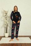 Kadın Desenli Kışlık Polar Pijama Takımı 2F-1852