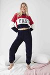 Kadın Lacivert Kışlık Crop Tam Peluş Takım 12K-1042L