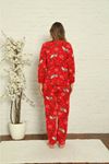 Kadın Desenli Kışlık Polar Pijama Takımı 1F-1852-2