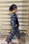 Erkek Çocuk Lacivert Desenli Kışlık Polar Pijama Takımı 5K-4501L