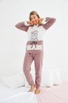 Kadın Desenli Kışlık Polar Pijama Takım 1C-1053M