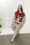 Kadın Desenli Kışlık Welsoft  Yumuşak Pijama Takım 18F-14206P