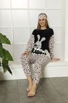 Kadın Desenli Kışlık Welsoft  Yumuşak Pijama Takım 5D-14206