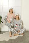 Kadın Desenli Kışlık Welsoft  Yumuşak Pijama Takım 18D-14210