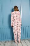 Kadın Desenli Kışlık Polar Pijama Takımı 7F-20073