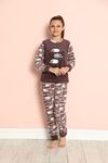 Çocuk Desenli Kışlık Welsoft Polar Pijama Takımı 9C-20302