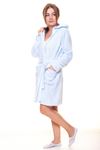 Kadın Bebe Mavi Cepli Peluş Welsoft Kışlık Sabahlık 6D-6046
