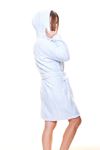 Kadın Bebe Mavi Cepli Peluş Welsoft Kışlık Sabahlık 6D-6046
