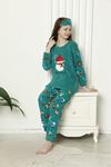 Çocuk Yeni Yıl Desenli Kışlık Welsoft Polar Pijama Takımı(BİR BEDEN BÜYÜK TERCİH EDİNİZ) 6E-6006