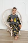 Erkek Çocuk Desenli Kışlık Welsoft Polar Pijama Takımı 7E-0241
