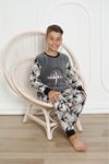 Erkek Çocuk Desenli Kışlık Welsoft Polar Pijama Takımı (BİR BEDEN BÜYÜK TERCİH EDİNİZ)15D-1827