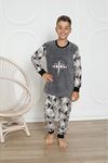 Erkek Çocuk Desenli Kışlık Welsoft Polar Pijama Takımı (BİR BEDEN BÜYÜK TERCİH EDİNİZ)15D-1827