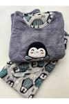 Kadın Desenli Welsoft Desenli Kışlık Polar Pijama Takım 1D-0226