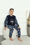 Erkek Çocuk Desenli Kışlık Welsoft Polar Pijama Takımı(BİR BEDEN BÜYÜK TERCİH EDİNİZ) 3E-3331