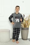 Erkek Çocuk Desenli Kışlık Welsoft Polar Pijama Takımı 3F-3319