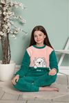 Yeni Çocuk Desenli Kışlık Peluş Welsoft Pijama Takımı 1C-10233